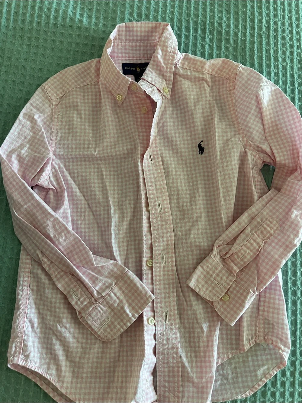 Ralph Lauren Boys' Blue & shrimp & grits Pink Gingham Button-Down Shirts (Pair)